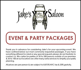 Jake's Party Packages